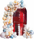 Jnbasdffb Red Abstract Wedding Arch Cover, Stretchy Spandex Arch Backdrop Stand Covers 7.2