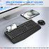 EDJO Set Wireless Keyboard and Mouse Combo, Full-Size Ergonomic Wireless Computer Keyboard with Wrist Rest, Phone