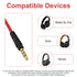 USB to 3.5mm Charging Cable Compatible with Beats by Dre, Studio, Solo Wireless Headphones, 3.3ft