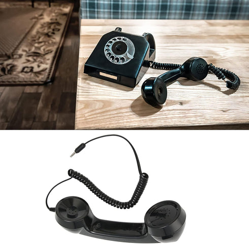 Retro Phone Handset, Vintage 3.5Mm Cell Phone Receiver, Radiation Proof Handheld Microphone for Mobile Phones &
