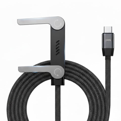 AnacondaGrip 240W Invisible Stand Type C Charger | 240W Ultra-Fast Charging Cable with