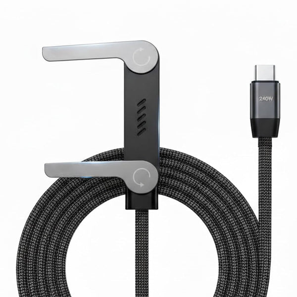 AnacondaGrip 240W Invisible Stand Type C Charger | 240W Ultra-Fast Charging Cable with
