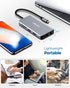 Lasuney 10 in 1 USB Type C HUB with Triple Display, 2 HDMI, Ethernet, PD3.0, 3 USB Ports, SD/TF Docking Station