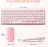 Wireless Keyboard and Mouse Combo, Compact Quiet Wireless Set 2.4G Ultra-Thin Design for Windows, Computer, Desktop,