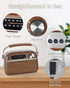 PRUNUS J-130 Small Retro Vintage Radio Bluetooth, Portable AM FM Transistor Radio, Rechargeable