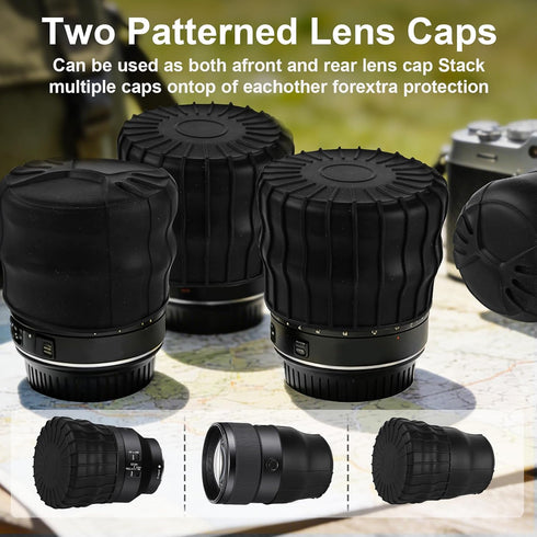 HUYEIOBGD 1855mm Universal Lens Cap, Flexible Camera Lens Cover for DSLR & Mirrorless Cameras, Front Element Protection