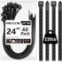 ANOSON Large Zip Ties Heavy Duty Outdoor 24 inch (40 Pack), Heavy Duty