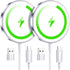 Apple Mag-Safe Charger 2 Pack, Magnetic Wireless Charger for iPhone 15/14/13/12, 15W Fast Charging Pad, Green