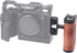 Fotga Wooden Side Handle Grip with 1/4"-20 Mount Holes, Cold Shoe for DSLR Mirrorless Video Camera Cage
