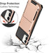 Vofolen Compatible with iPhone 12 Case, 5G Wallet with 4-Card Slot and Flip Hidden Pocket, Rose Gold