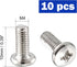 uxcell 10 Pieces M4 x 10mm TV Mount Screws, Stainless Steel, Silver Tone for Computer TV LCD Monitor