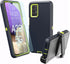 muitq Heavy Duty Case for Galaxy A32 5G, Not Fit 4G, Shockproof, Dropproof, Dust-Proof with Clip (Blue-Green)