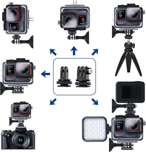 Waterproof Housing Case for Insta 360 Ace Pro, Dive Case with Harden Glass & Aluminum Alloy Frame, 60m