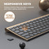 Vssoplor Wireless Keyboard and Mouse Combo, 2.4GHz Rechargeable Quiet Full-Size Set for Windows, Laptop, PC