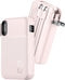 RORRY Portable Charger Built in Cables, AC Wall Plug in Portable Charger Power