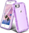 ORIbox iPhone 7/8/SE 2022 Case, Crystal Purple, Heavy Duty Shockproof Clear Case with Camera Protector