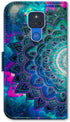 Case for Moto G Play 2021 - Mandala Flower Space Leather Flip Phone Wallet Cover with Card Slot for Motorola