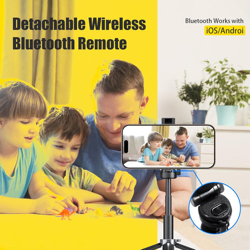 BOKKY 4-in-1 360 Magnetic Selfie Stick Tripod Rotation, Bluetooth Remote, Compact Travel Vlog Phone Holder for iPhone
