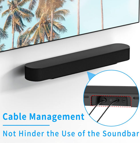 Soundbar Mount for Sonos Beam, Wall Mount Bracket Compatible with Sonos Beam Sound Bar, Black