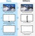 KOGATA 100 Inch: Outdoor Projector Screen with Stand Portable Projection Screen for Outside Theater Home Backyard