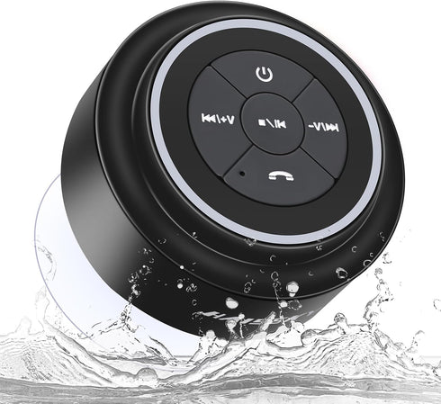 HAISSKY Bluetooth Shower Speaker, Portable Wireless Speaker with Suction Cup, IP67 Waterproof for Phones, Tablets, and