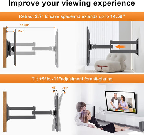 TV Wall Mount Bracket for Most 13-32 inch LED, LCD Monitors, Max VESA 100x100mm by XINLEI