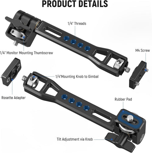 NEEWER Adjustable Field Monitor Mount, 360° Rotating Camera Monitor Mount with 1/4 Inch Thread, Compatible with DJI RS4