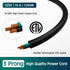 Elecan 3-Prong 45 90 5 Ft/2 Pack, 18AWG 125V 10A Degree Flat to Angled Plug Replacement Power Cord Heatproof Flexible