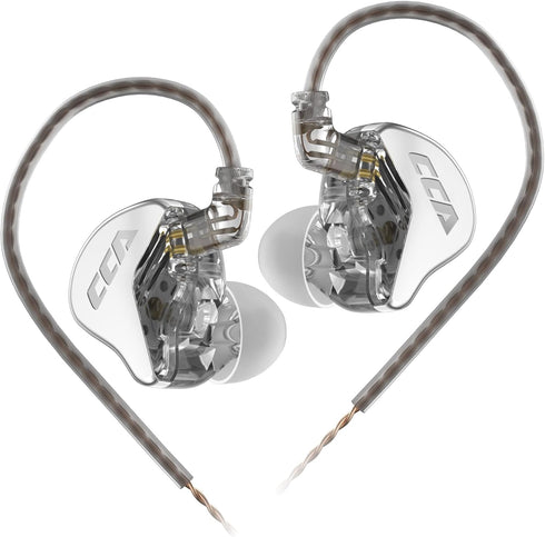 CCA CRA Ultra-Thin Diaphragm IEM Earphones - Dynamic Driver Bass Earbuds, 2Pin Cord, Compatible with iPhone, Android,