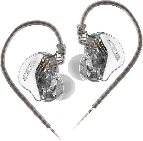 CCA CRA Ultra-Thin Diaphragm IEM Earphones - Dynamic Driver Bass Earbuds, 2Pin Cord, Compatible with iPhone, Android,