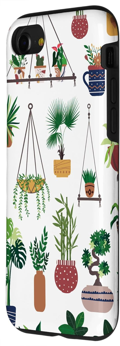 Boho Nature Art Case for iPhone SE (2020) / 7 / 8 - Indoor and Outdoor Plant Illustrations