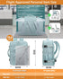 Travel Backpack for Women Men, Waterproof Laptop Backpack, Flight Approved Carry On Bag for 15.6'' Laptop, Lake Blue
