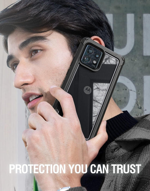 Poetic Guardian Case for Motorola Moto Edge Plus 5G 2023, Black, Full Body Hybrid, 20FT Mil-Grade Drop Tested, Screen