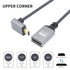 RIIEYOCA 4K Cable,90 4K etc.(20cm) Micro HDTV to HDTV Adapter Degree Up Angle Micro Male to Female Aluminum Short Nylon