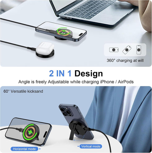 Magsafe Charger Pad, Wireless Phone Charger for iPhone 15 Pro Max/Plus, Fast Charging for Android