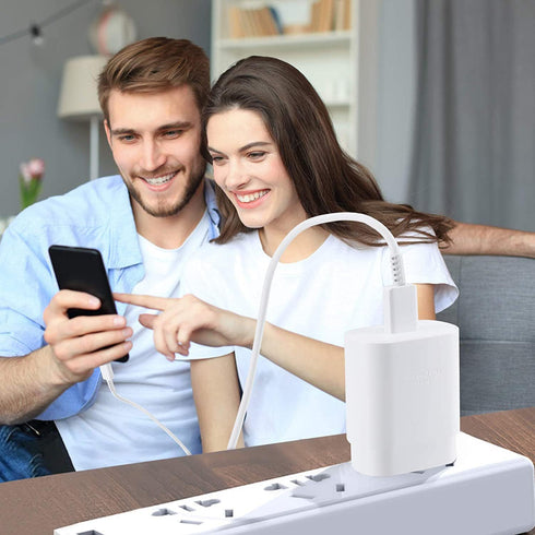 Super Fast Charger 25W USB Type C Block with 8FT Cable for Samsung Galaxy S24/S23/S22 Ultra/S21/S20/Note 10/20
