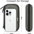 GLCON Dustproof Carrying Case, Portable Small Travel Charger Organizer for Electronic Accessories, Silver Grey