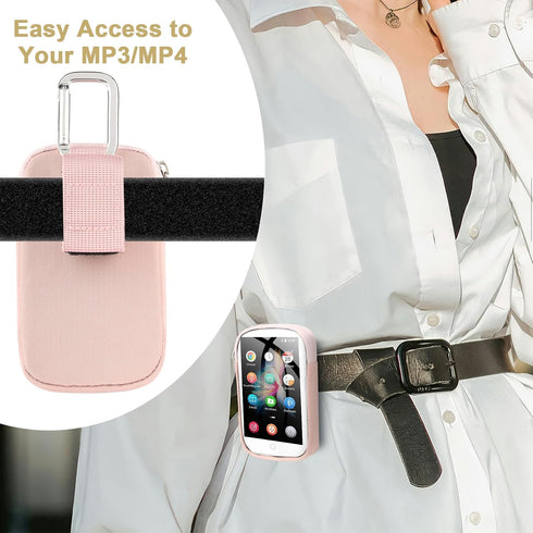 TXEsign MP3 MP4 4" MP3 MP4 (1 Pack) Player Case Bag with Clear Window Travel Carrying Case for Touch Screen Player Case