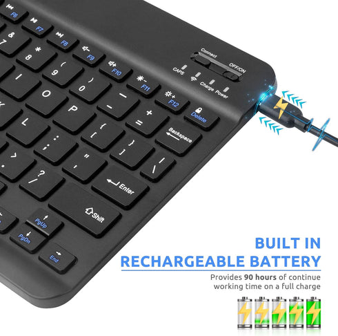Portable iPad Keyboard 10th Generation, Small Bluetooth Keyboard for iPad Pro, iPhone, Samsung Tablet, US Mechanical