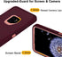 Annymall Samsung Galaxy S9 Case with Screen Protector, Heavy Duty Shockproof Drop-proof Cover (Wine/Pink)