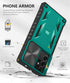 Case for Samsung Galaxy S22 Ultra: Rugged Protective Mobile Phone Cover with Kickstand & Slide - Green