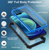 Heavy Duty iPhone 12/12 Pro Case with Screen Protector, Full Body Rugged Shockproof Tough Protective Cover (Black