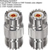 2PCS PL259 UHF Coax Adapter Cable Gender Changers, SO239 Coax Connector Female to Female for CB Radio