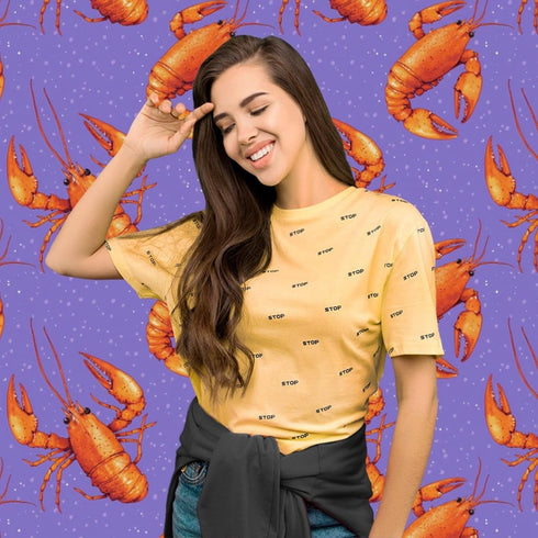 Generic Lobster Pattern Funny Backdrop Background for Photography Photo Photoshoot Screen Parties Curtain