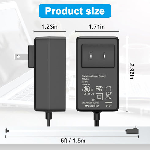 PK Power AC DC Adapter Compatible with Model YS35-3601000U, Fits CND LED Light Lamp Dryer 90200