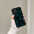 3D Meteorite Bubble Pattern Electroplate Plating Glitter Curly Wavy Frame Glossy Case for iPhone 13, Soft TPU