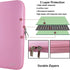 Naukay 15.6 Inch Laptop Sleeve, Resistant Neoprene Notebook Computer Pocket Case, Pink