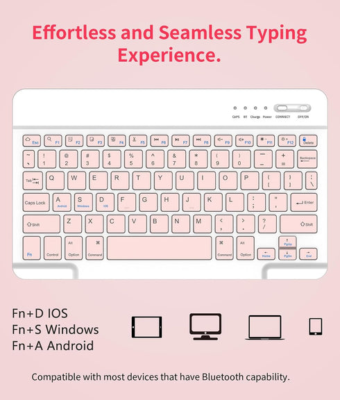 MMK 11th 10th 11/10.9" 2025 A16/2022, for iPad Generation Case with Keyboard Detachable Wireless Bluetooth Folio