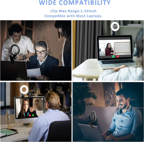 Cyezcor Video Conference Lighting Kit, Ring Light for Monitor Clip On,for Remote Working, Distance Learning,Zoom Call