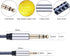 Tiierzon 1/8 to 1/4 Stereo Cable 6Ft, 6.35mm Male to 3.5mm Male TRS Bidirectional Audio Cable for Guitar, Speakers